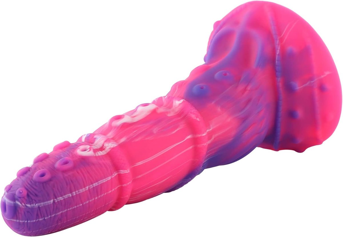 Dildo 22 cm - Paars-Roze - Zacht silicone - Volledige bevrediging - SnelShoppen