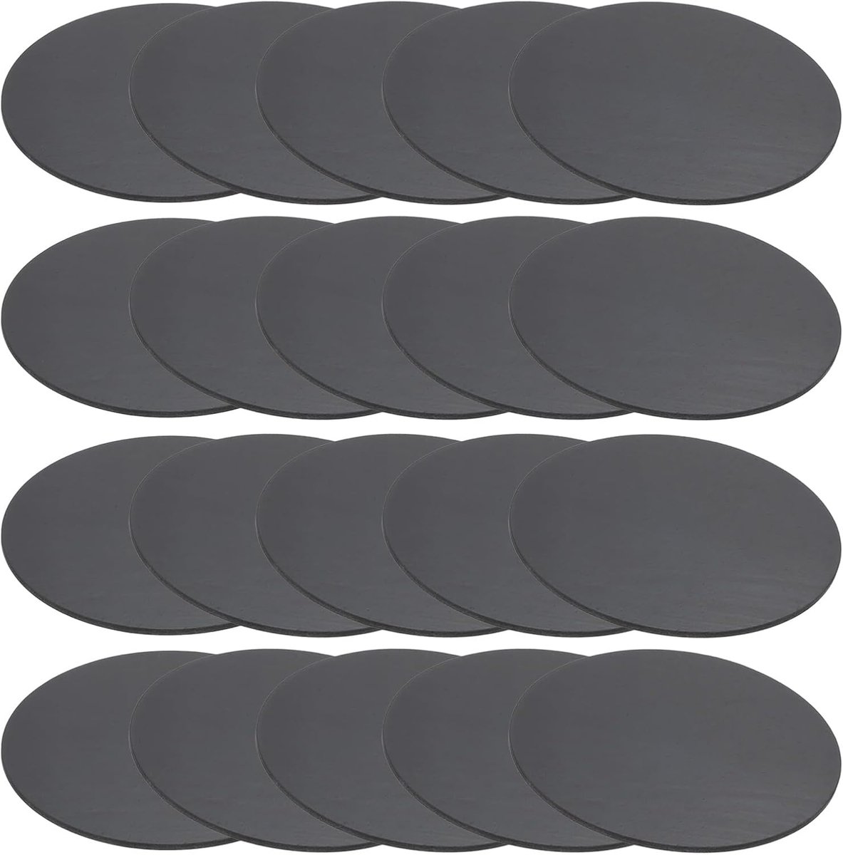 Rubber massieve schijven ringen, 20 stuks 80 mm ID x 1,5 mm dikke rubberen ronde pakking pad bussen spacer ring voor doe-het-zelf pakking ambacht, zwart