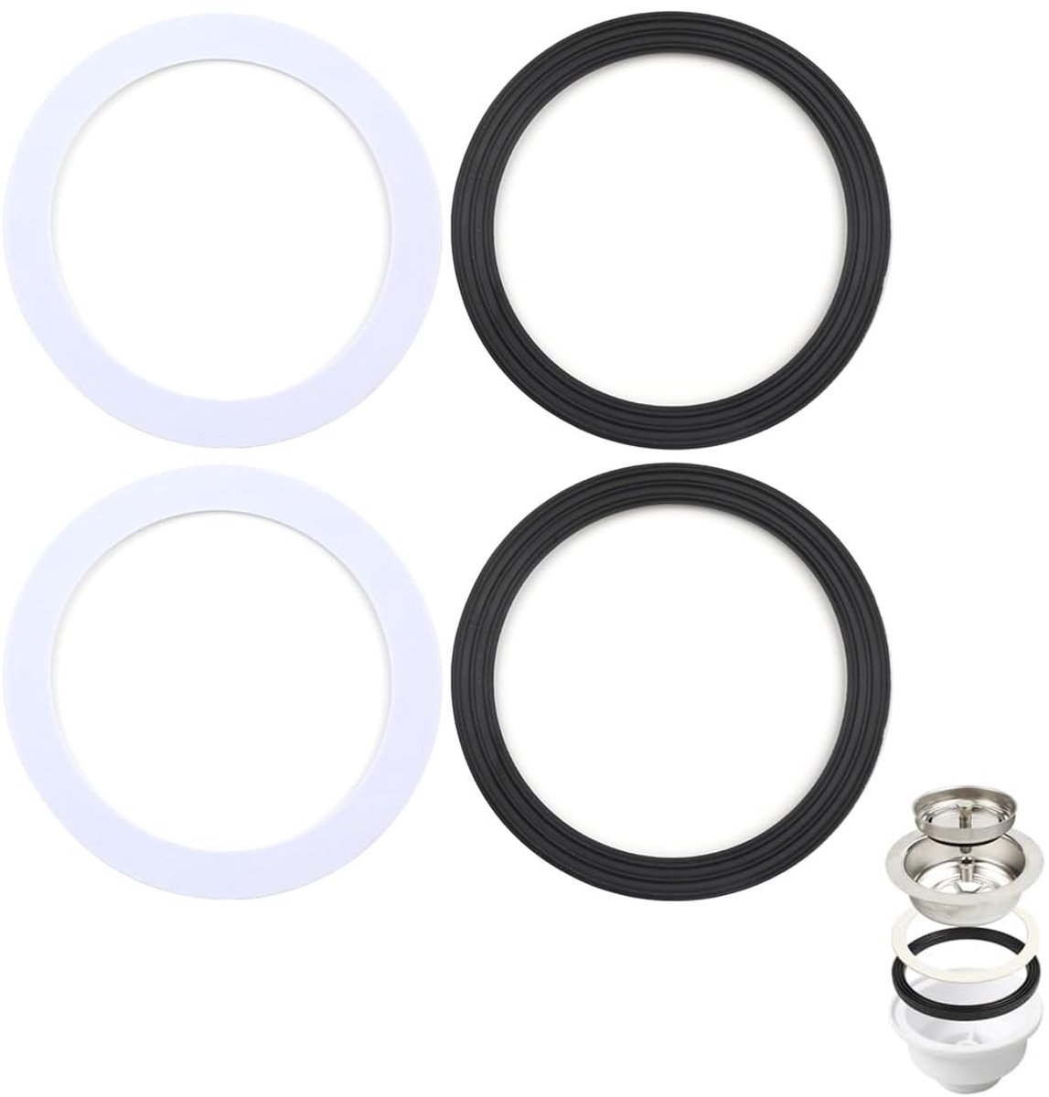 2 stuk 110 mm spoelbak, O-ring, sluitringen, gootsteen O-ring, accessoires spoelbakserie