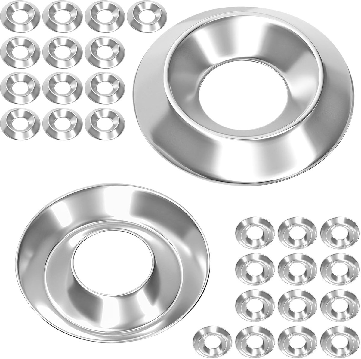 40 stuks M4 Verzonken Kop Wasmachine, M4 x 13 mm Verzonken Pakking Ring, voor Machinebouw en Industriële Installaties