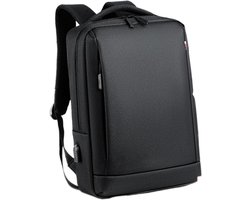 Laptop Rugzak - Computer Tas - Zakelijk Reizen - Geïntegreerde USB Poort - 15.6 Inch Laptop - Zwart