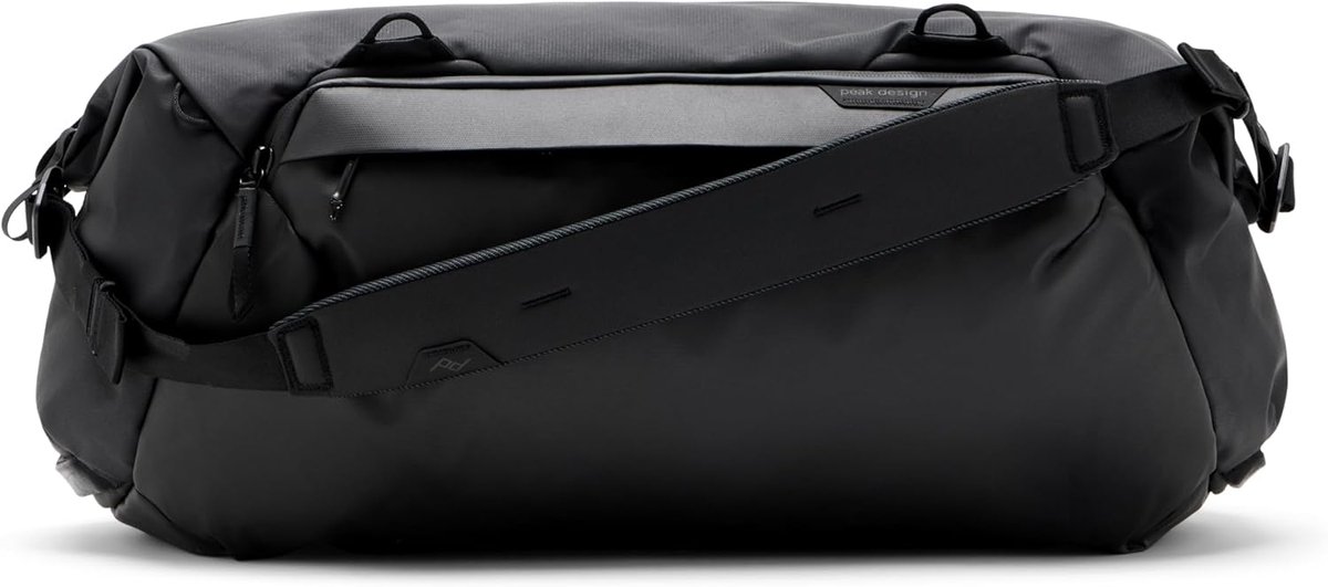 Reis duffel 50L - zwart - waterafstotend - ideaal voor avontuurlijke trips - SnelShoppen