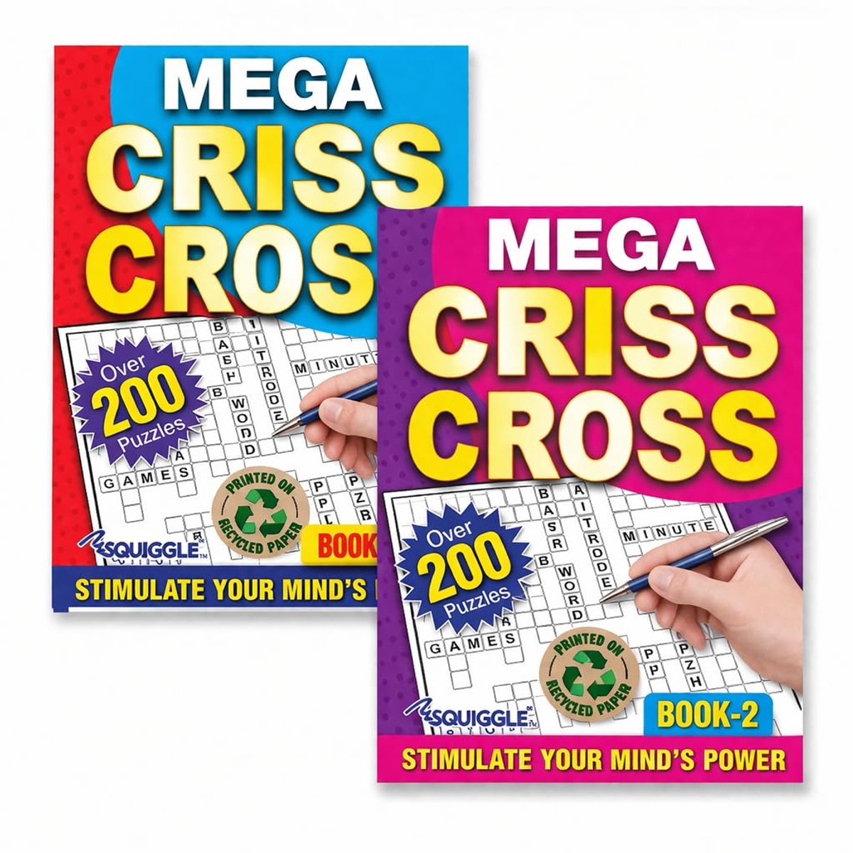 Woordzoekpuzzel A5 - Set van 2 - Kriskras puzzels - Breinbrekers voor onderweg - SnelShoppen