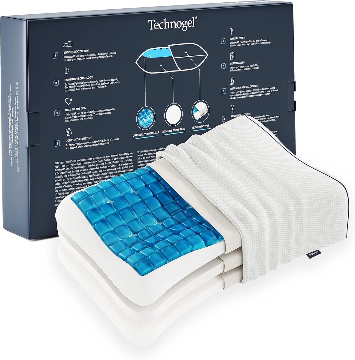 Neck support kussen - hoogte verstelbaar - gel met koeling - optimale drukverlichting - SnelShoppen