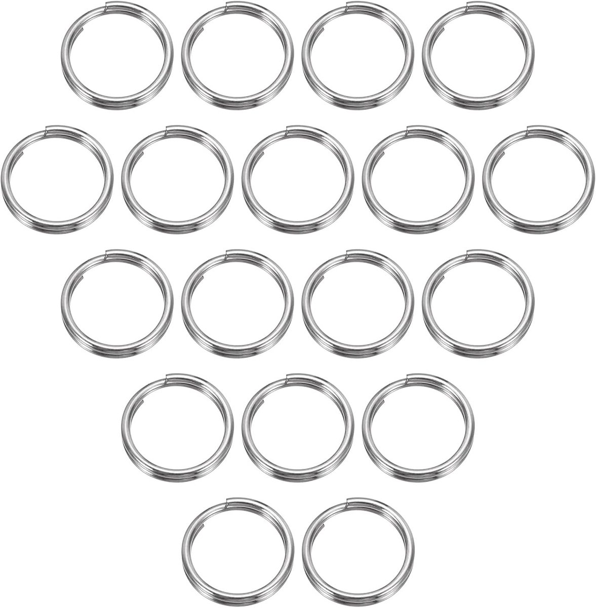 Open ringen gedeeld dikte 0,5 mm buitendiameter 6 mm roestvrij staal 304 ring voor sleutels solide haken voor sleutelhanger autosleutel 60 stuks