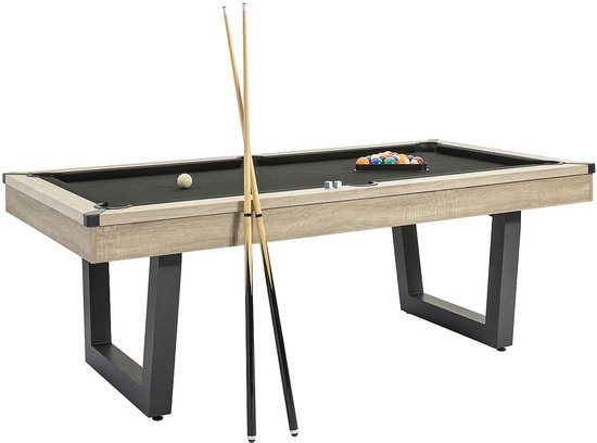 Vente-unique Transformeerbare tafel - Biljart & pingpong - Licht naturelkleurig en zwart - L213,4 x B111,8 x H78,5 cm - MELIAN van Vente-unique — afbeelding 2
