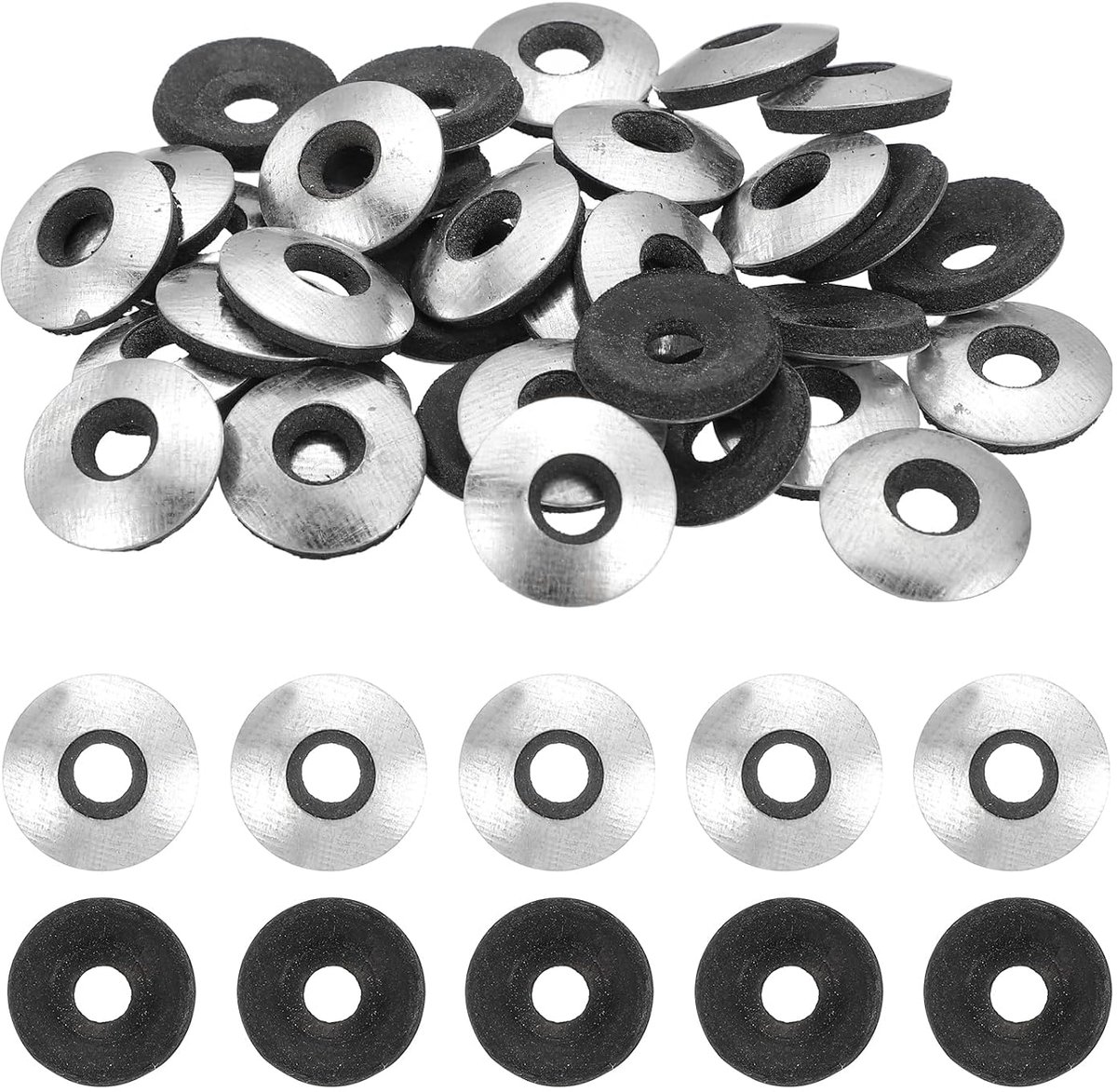 220 stuks koolstofstaal afdichtingsschijven met neopreen rubberen schijven, M5,5 x 16 mm, EPDM afdichtringen, set voor Spenglerschroeven, boorschroeven, plaatschroeven