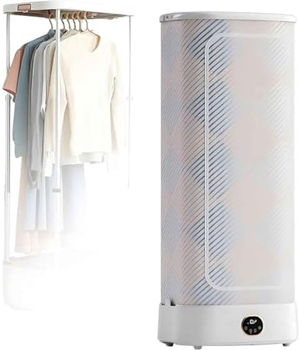 Draagbare Kledingstomer - Stoomapparaat Kleding - Snel Kreukels Verwijderen - 360° Heteluchtcirculatie - 1000W - Wit