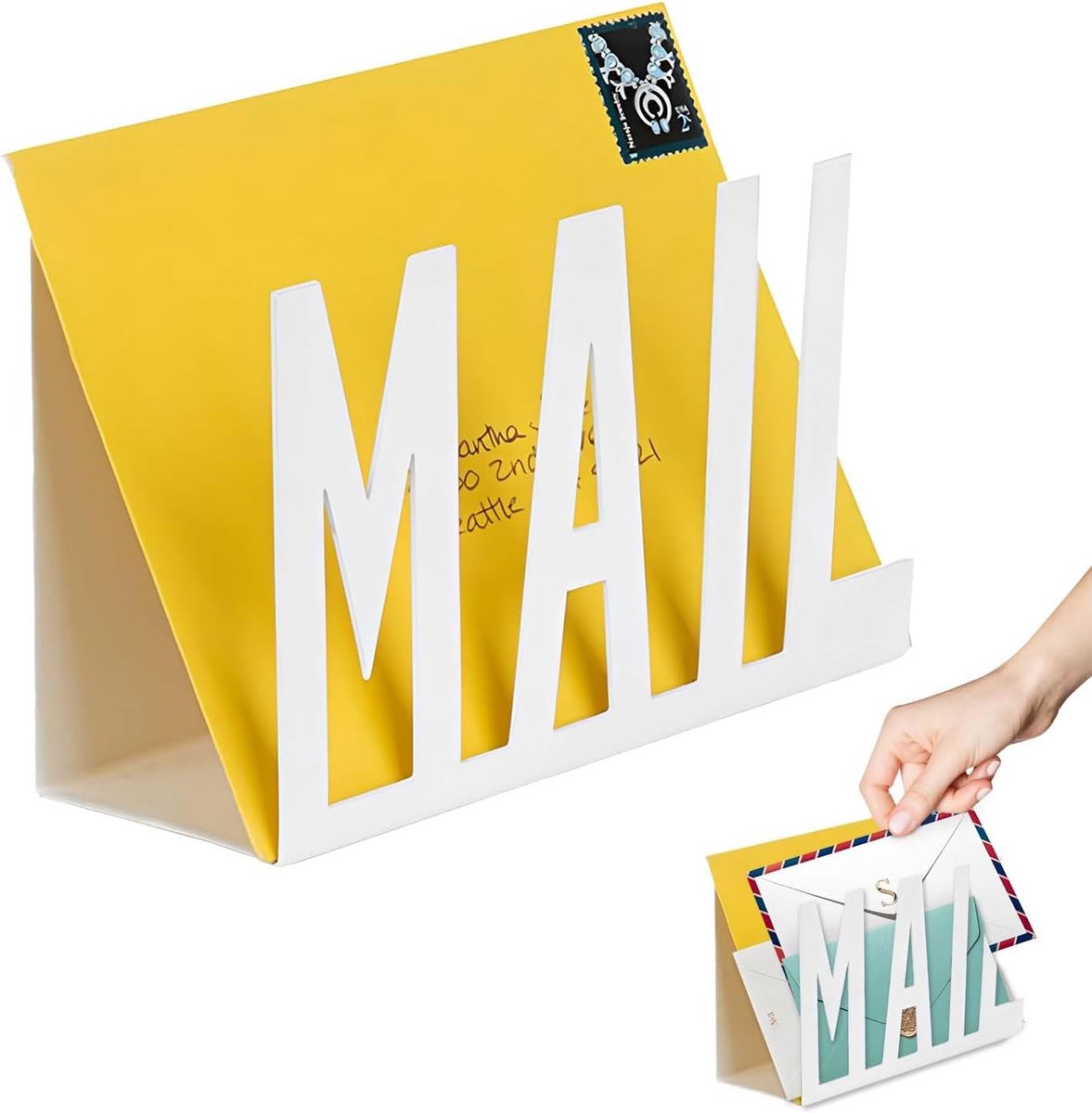 Brievenhouder metaal - compacte letterstand - stijlvol documentrek - perfecte bureau organizer - SnelShoppen