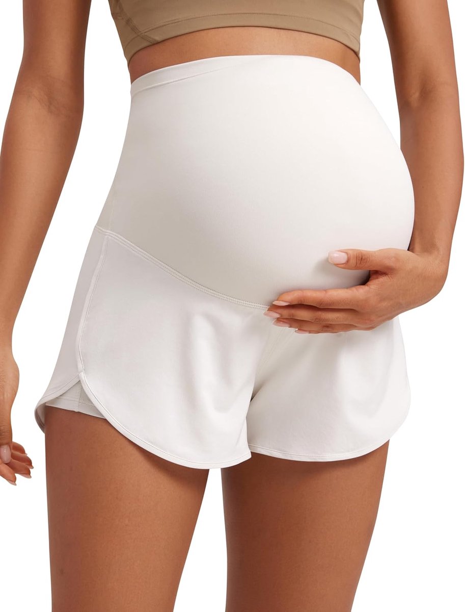 Materniteitsshorts 2-in-1 Hoge Taille - Sneldrogend, Lichtgewicht - Met Zakken, Zijsplit - SnelShoppen