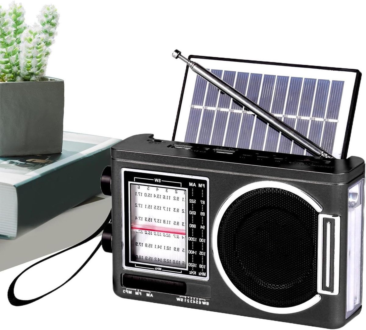 Draagbare Radio - Zonnecampinggadget - Buitenavonturen - Uitschuifbare antenne - 450 gram - Enkel kenmerk