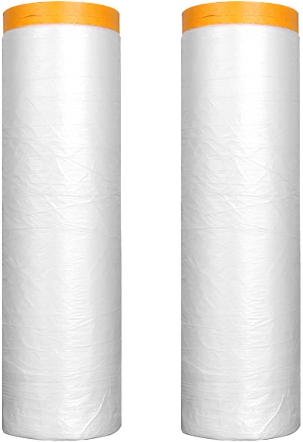 Afdekfolie met Plakband 180cm x 20m - 2 Stuks voor Muren, Vloeren en Meubels