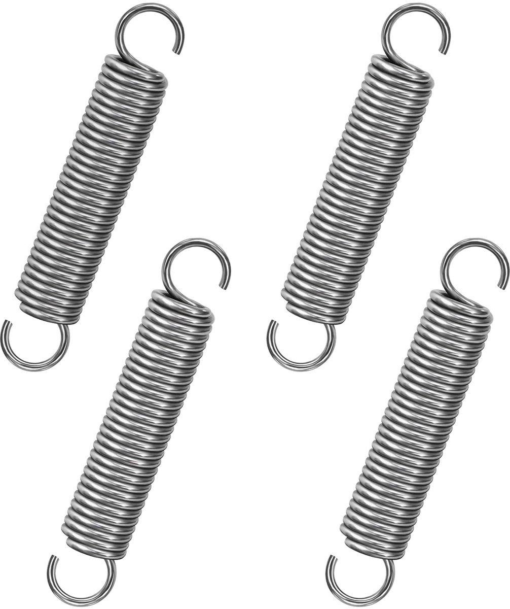 Trekveren met haken roestvrij staal spanveer trekveer 70 mm buitendiameter 12 mm draaddiameter 1,6 mm maximale trekkracht 6,4 KG 1,6x12x70 mm 4 stuks