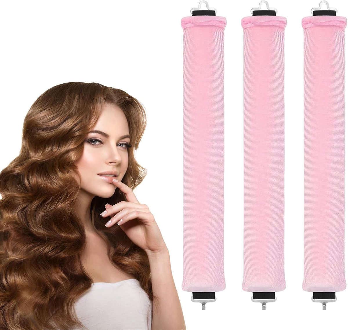 Krulspelden, overnight krullen, heatless krullen, veilig en milieuvriendelijk, geen verwarming nodig, geschikt voor krullend haar en als cadeau voor familie en vrienden