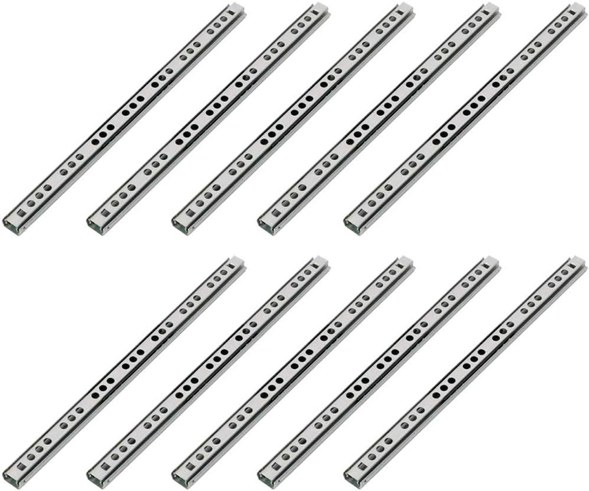 10 X 10 inch Heavy Duty 17mm Lade Lopers Slide Slides Kogellager Gegroefde Stalen Uitbreiding Maten Metalen Keukenkast Bureau Capaciteit
