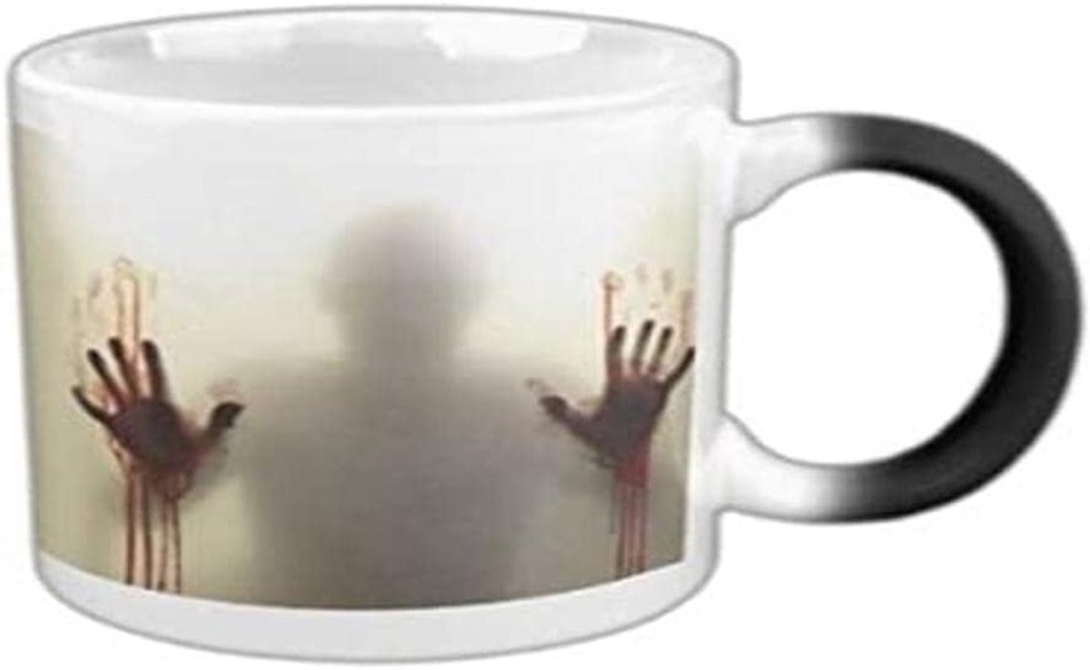 Walking Dead - Dead Inside Magic Morphing Mok - Voeg warm water toe om uit zwarte mok te verschijnen - Ideaal Kerstmis/Verjaardag/Nieuwigheidscadeau