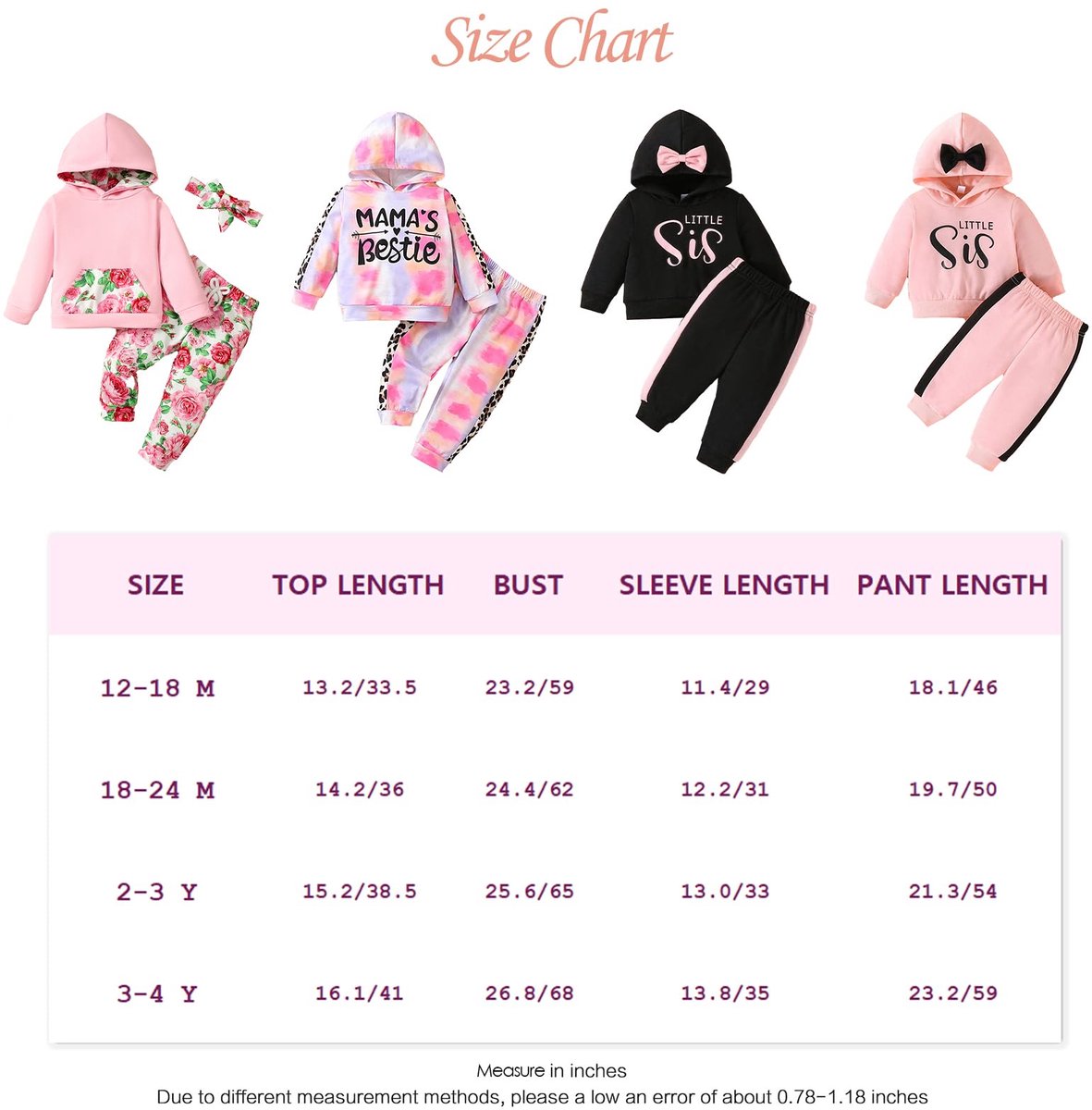 Babykleding voor meisjes 3-4 jaar - bloemenprint - lange mouwen met capuchon - stijlvol en comfortabel - SnelShoppen
