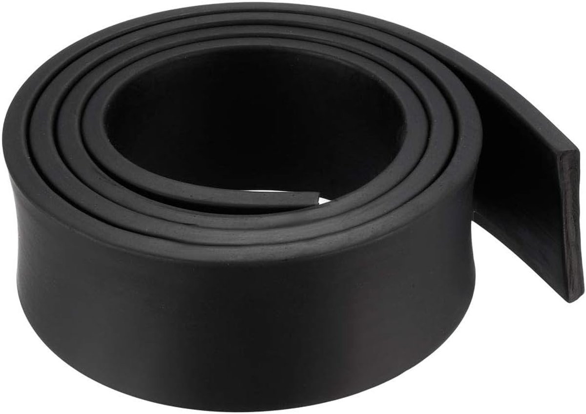 sourcing map Rubberen afdichting, rubberen strip, massieve rechthoek, 40 mm breed, 5 mm dik, 1 meter lang, zwart