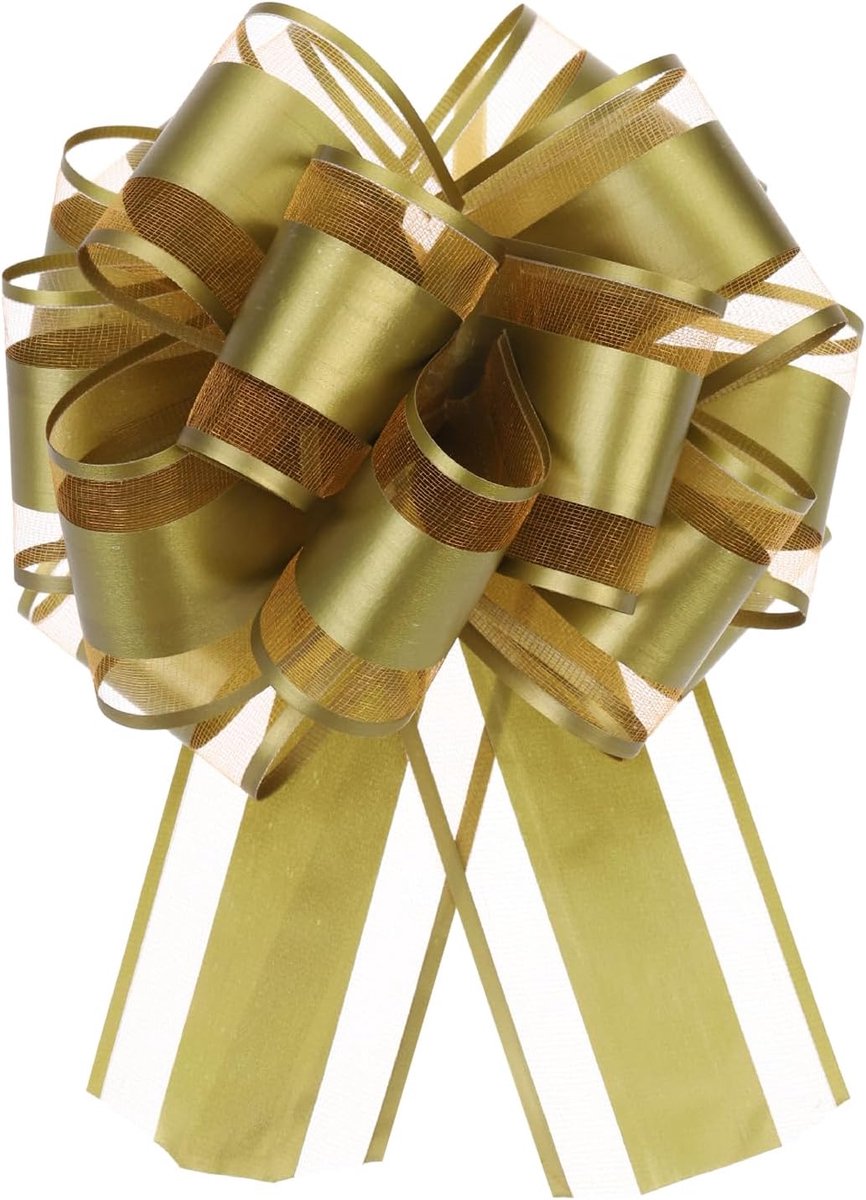 Strikken organza geschenkverpakking linten lint voor bruiloftsauto manden geschenken Kerstmis strik goud