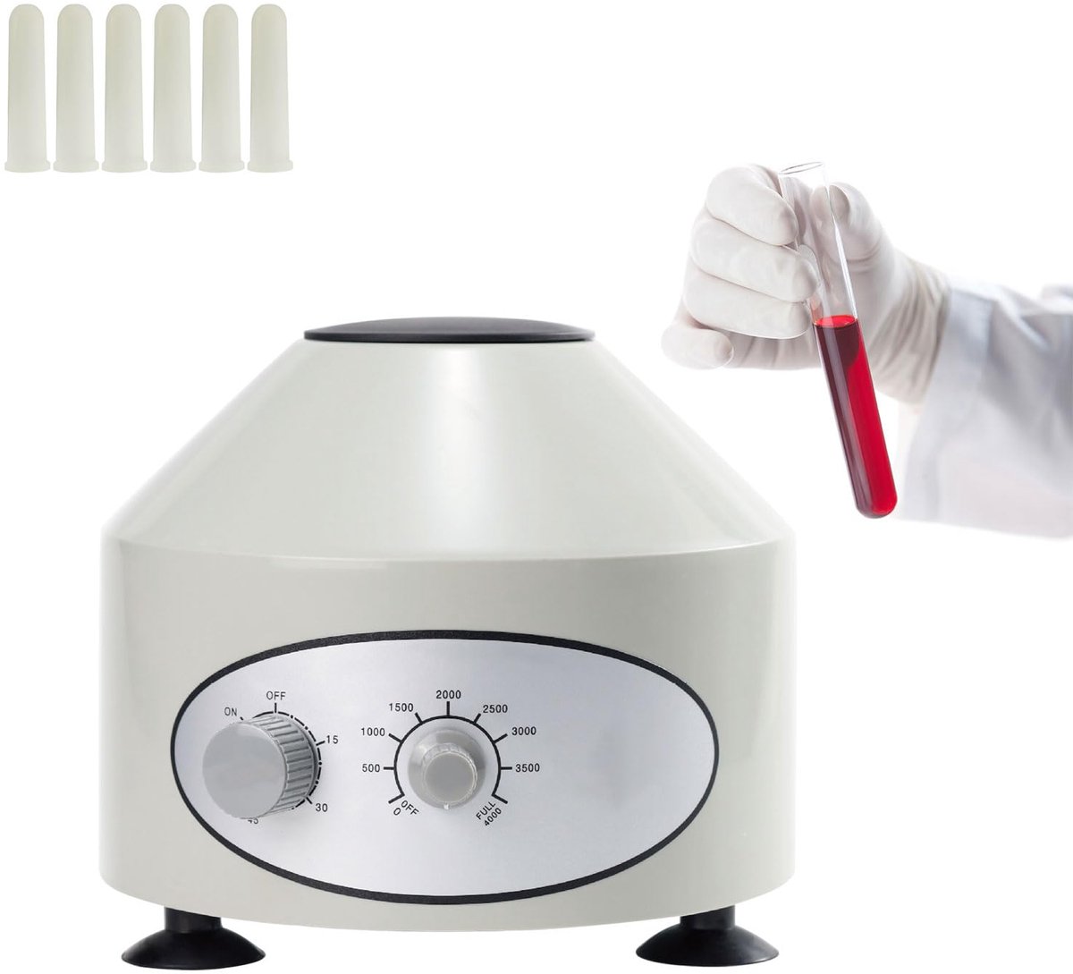 Labor Centrifuge Kleine Elektrische Tafelcentrifuge - Mini Centrifuge met Instelbare Snelheden - SnelShoppen