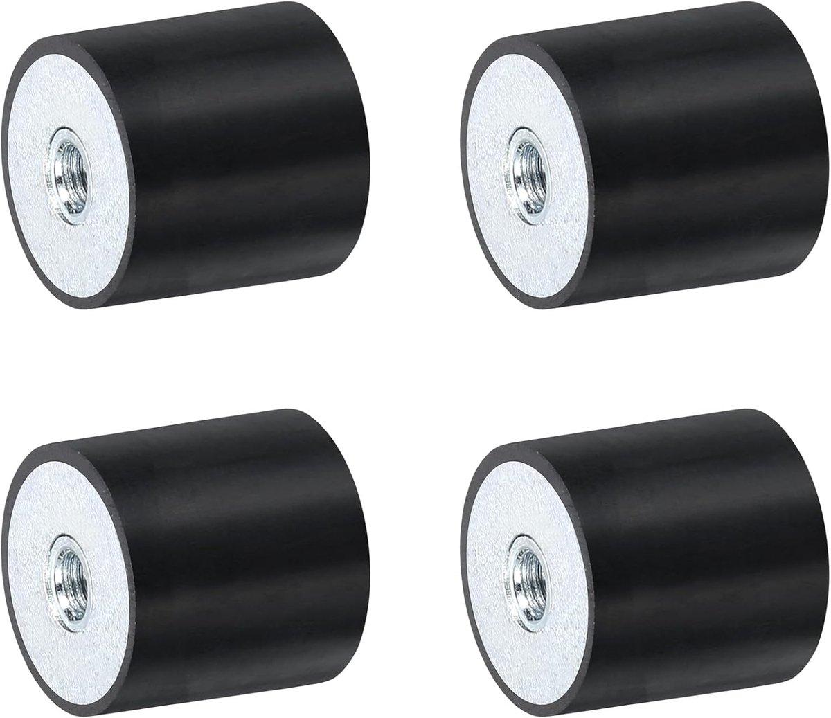4 stuks 20 x 20 mm M5 schroefdraadbussen van rubber, trillingsisolatoren, vervangt anti-trillingspads, platte Silentblock basisblok