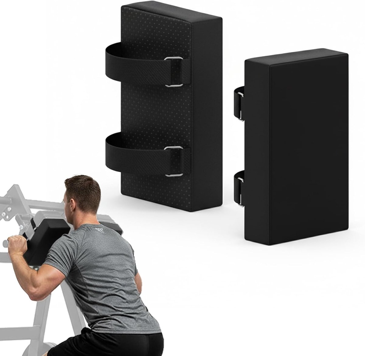 Bryant Hack Squat Extra schoudervullingen, set van 2, 4 cm dikke universele kussens voor hack squat en beenpersmachines - toegevoegd schoudercomfort en ondersteuning