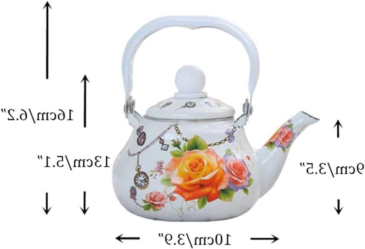 Waterkoker - Theepot Ketel - Water Koken - Nauwkeurige Gietuit - 0.8L - Wit