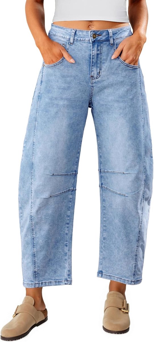 Jeans barrel wijde pijpen hoge taille Y2k jeans