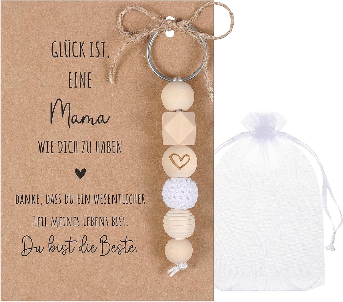Moeder Vriendin Houten Gelukssleutelhanger Met Gelukskaartjes Verjaardagscadeau Kerstcadeaus Met Bedankjes Bedankt Geluksbrengers