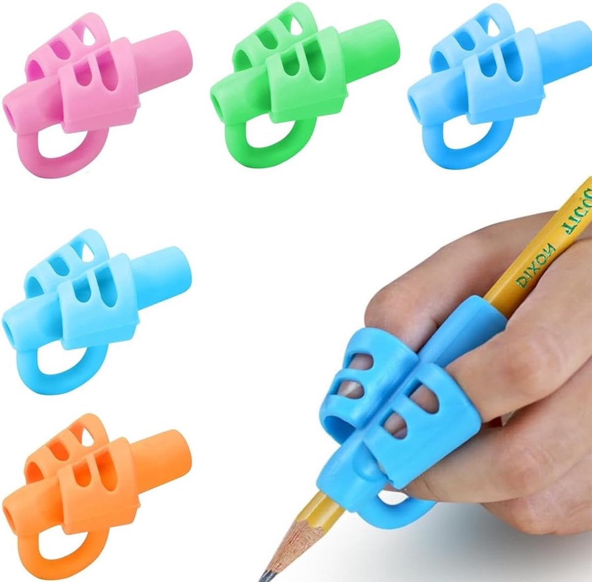 5 stuks stiftadapters voor kinderen, penhouder voor kinderen, correctiegereedschap voor schrijfhouding, stiftadapter, ergonomisch gereedschap