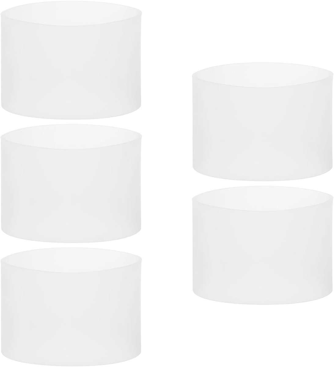 5 stuks siliconen elastiekjes, antislip, 9 cm, platte elastische elastieken voor boeken, vallen, kunst, cadeaupapier, kabelbanden, wit