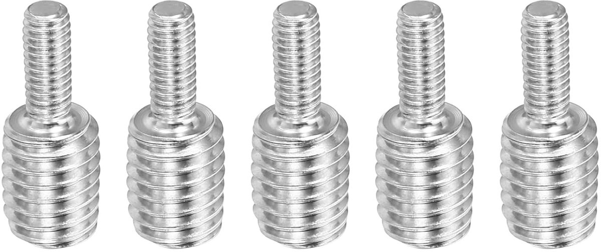 M4 x M8 x 20 dubbele schroefdraadbouten, 5 stuks roestvrij staal 304 schroefdraadverloopadapter voor meubelbeslag, lengte 20 mm