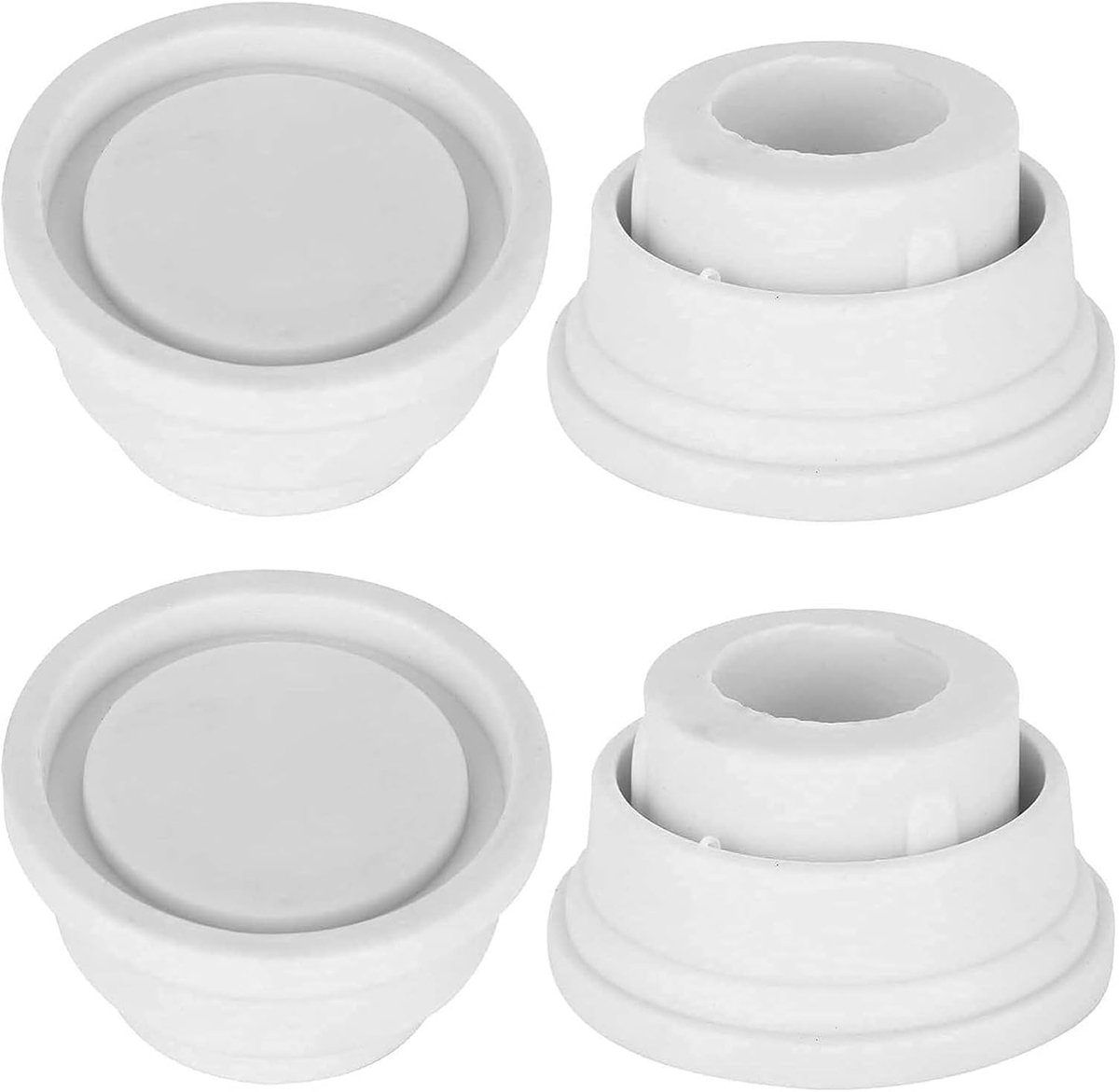 Zwembadladder, bumper rubberen pluggen, universele zwembadladder, rubberen eindkappen, veiligheidsbumper, zwembadladder, vervangende accessoires voor onderwaterroltrappen, wit, 4 stuks