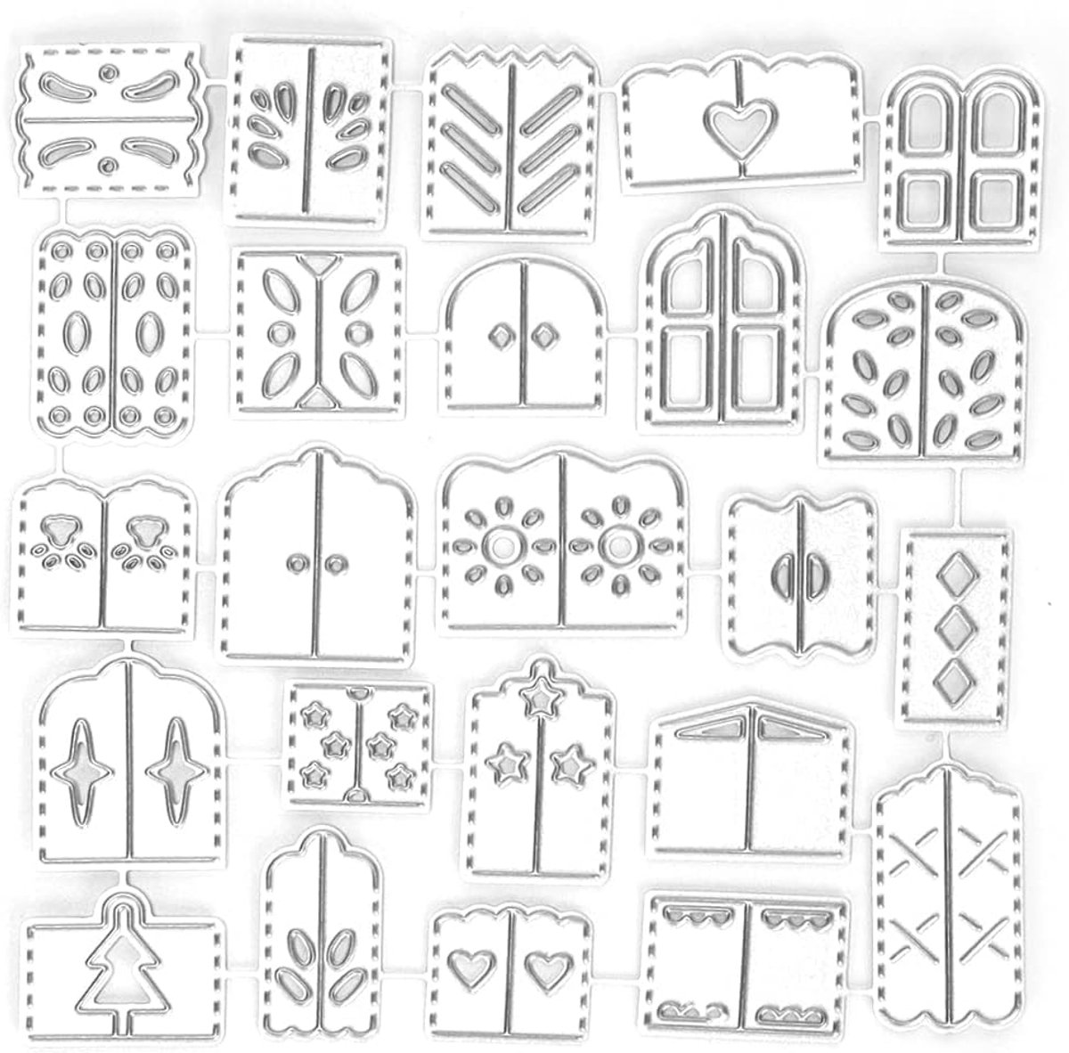 24 vorm mini venster metal snijmes stencil beeldhouwtool | Voor zelfgemaakte scrapbooking, kaartmaken en albumdecoratie