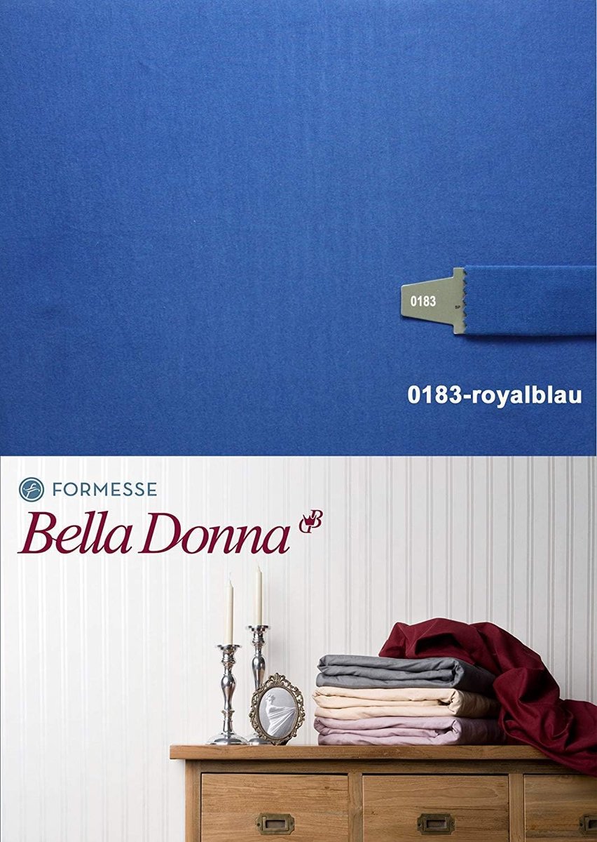 Fitted sheet Bella Donna single jersey - uni design - elastisch rondom - geschikt voor waterbedden - SnelShoppen