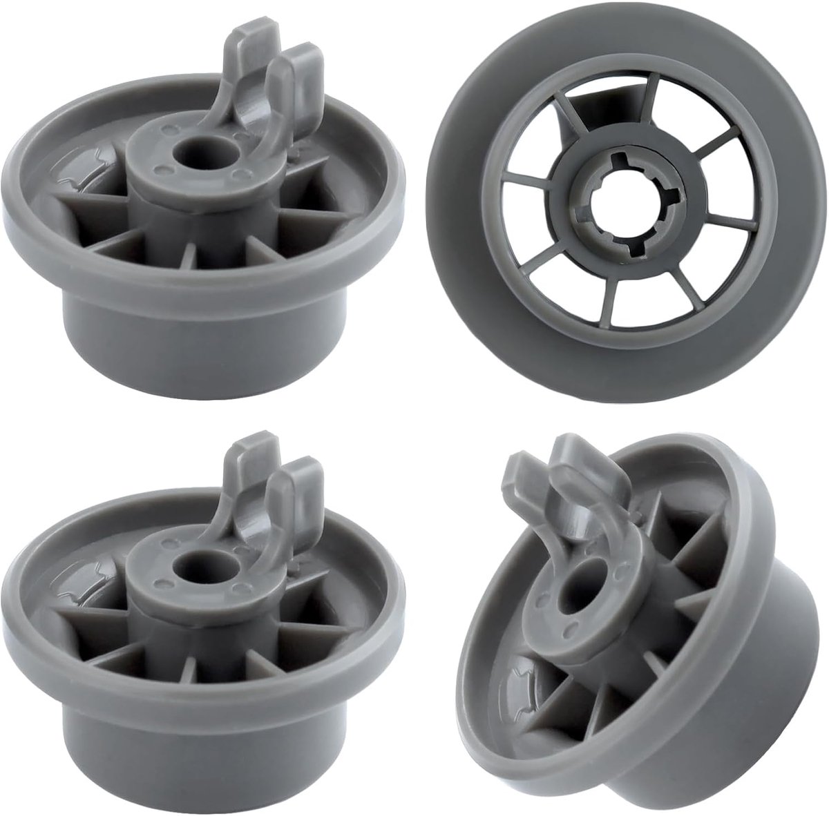 4-Pack 165314 Vaatwasserwielen Onderste Rack Mand Runner Rail Wiel Fit voor Bosch en Kenmore, Vervangt Afdruiprek Onderdeelnummer 420198 AP2802428 PS3439123 423232 EAP3439123 PS8697067