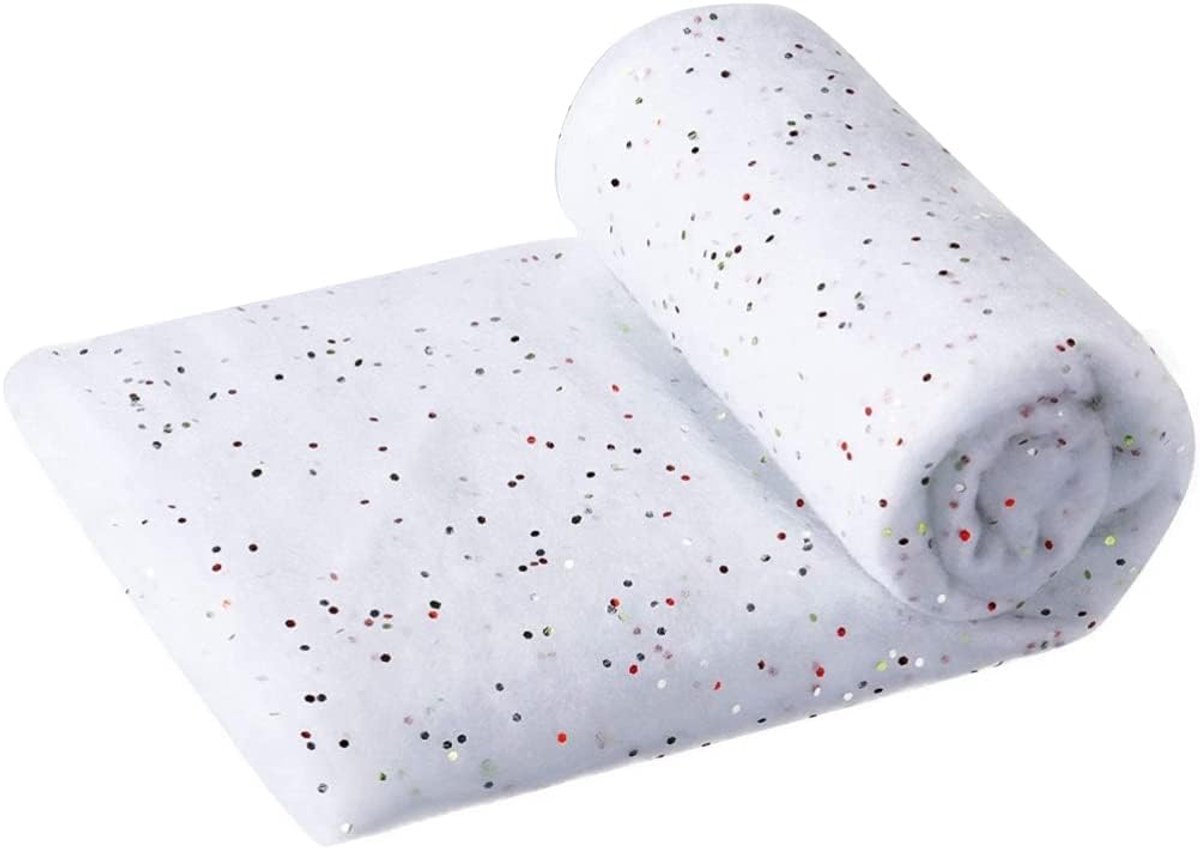 76,2 x 101,6 cm Kerst Sneeuwdeken Roll, Zachte en Pluizige Sneeuwdeken Dekens, Kerst Winter Bokeh Achtergrond, Katoen Materiaal, Voor Kerstdecoraties, Dorp Displays, Foto Rekwisieten