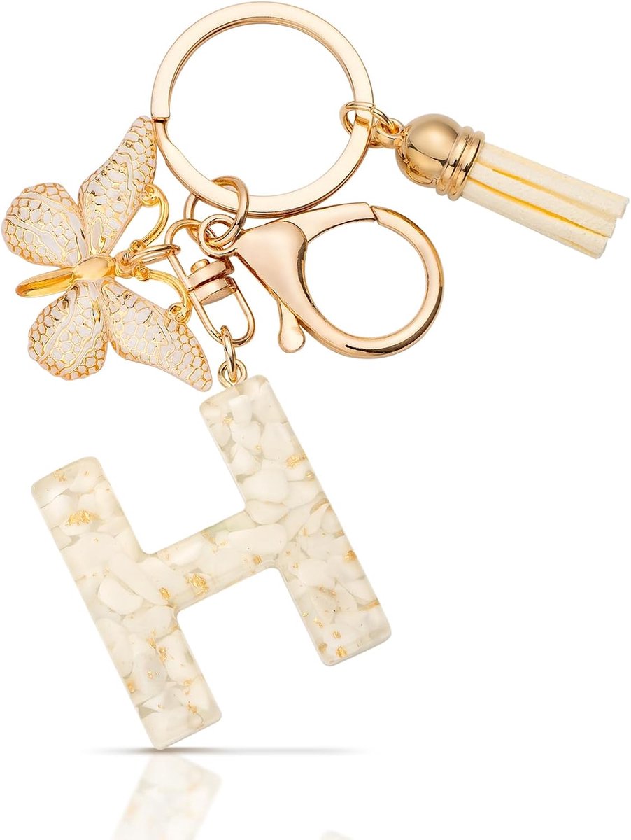 Sleutelhanger met Letter Alphabet Vrouwen Begin Letters Geschenken Dames