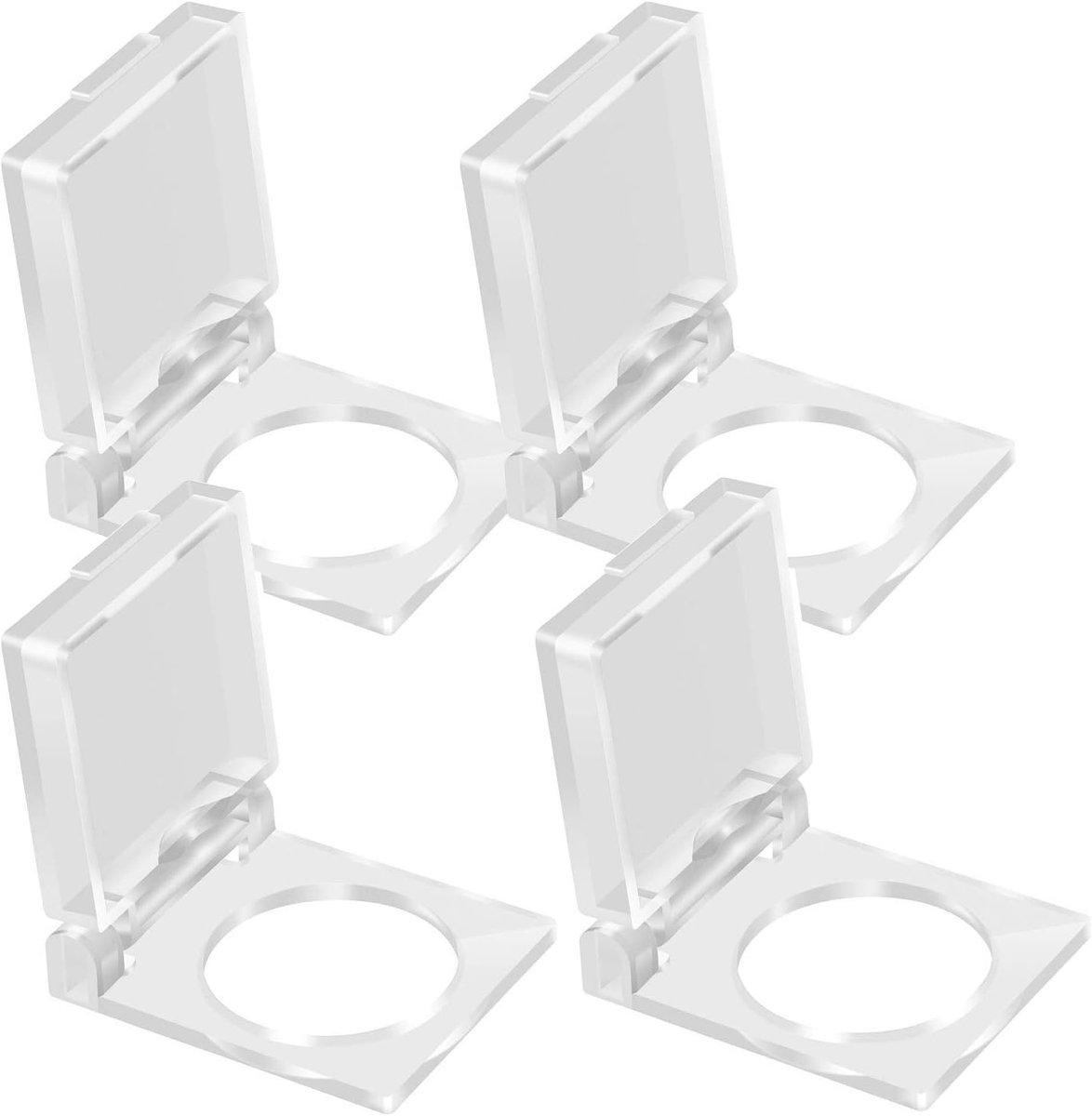 4Stuks 16mm Stofdichte Veiligheids Drukknop Schakelaar Afdekking, Plastic Beschermkap voor 16mm Drukknopschakelaar (Transparant)