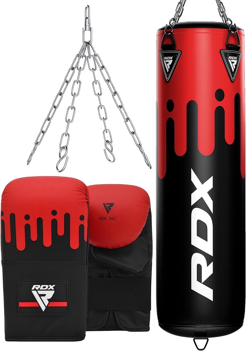 Muay Thai Trainingshandschoenen 1.2 m - Inclusief Punching Bag - Geschikt voor MMA en Kickboksen - IMMAF goedgekeurd - SnelShoppen