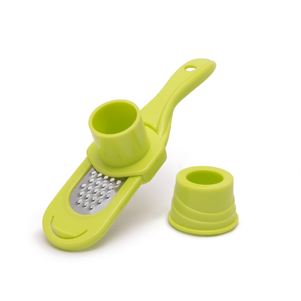 Knoflookrasp met vingerbeschermer - ergonomisch RVS ontwerp [57247]