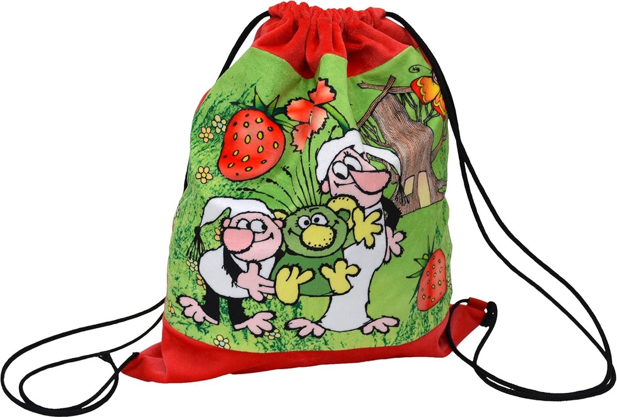 Gymtas met cartoonpatroon - multi-kleurige stringtas - sporttas voor kinderen - ideaal voor school en sport - ShopVlot