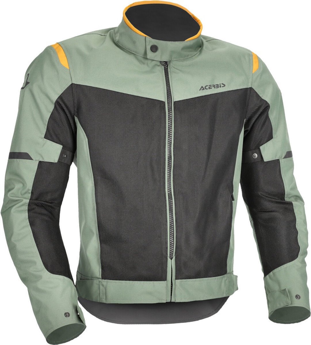 Acerbis Ramsey Vented 2.0 Mesh Groen Geel Textiele Motorjas - Jas