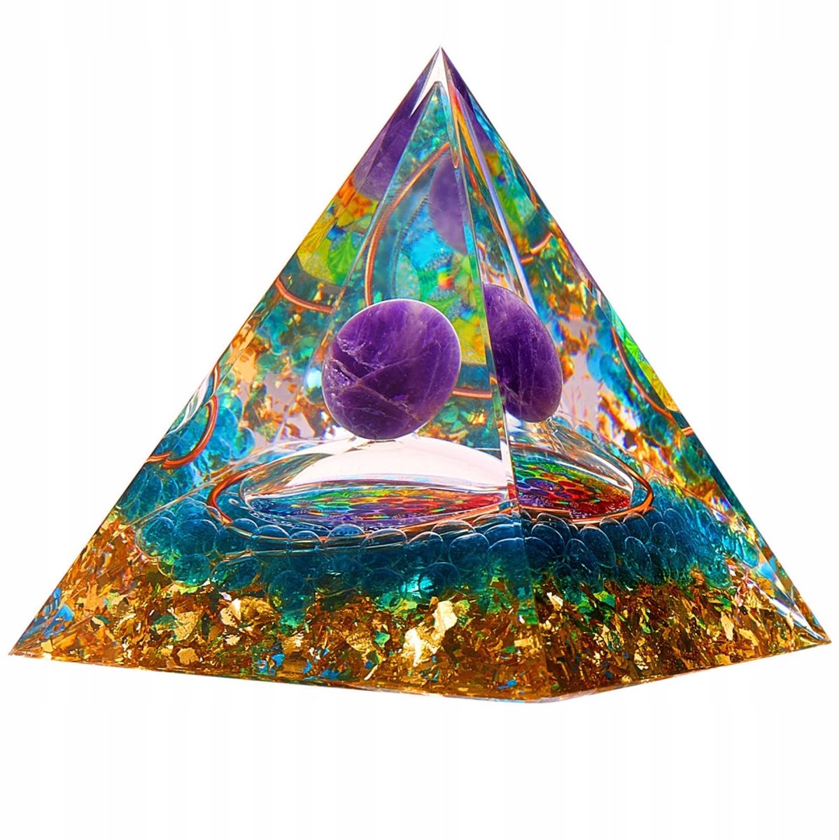 Natuurlijke Amethist Piramide voor Meditatie - 60x60x65mm