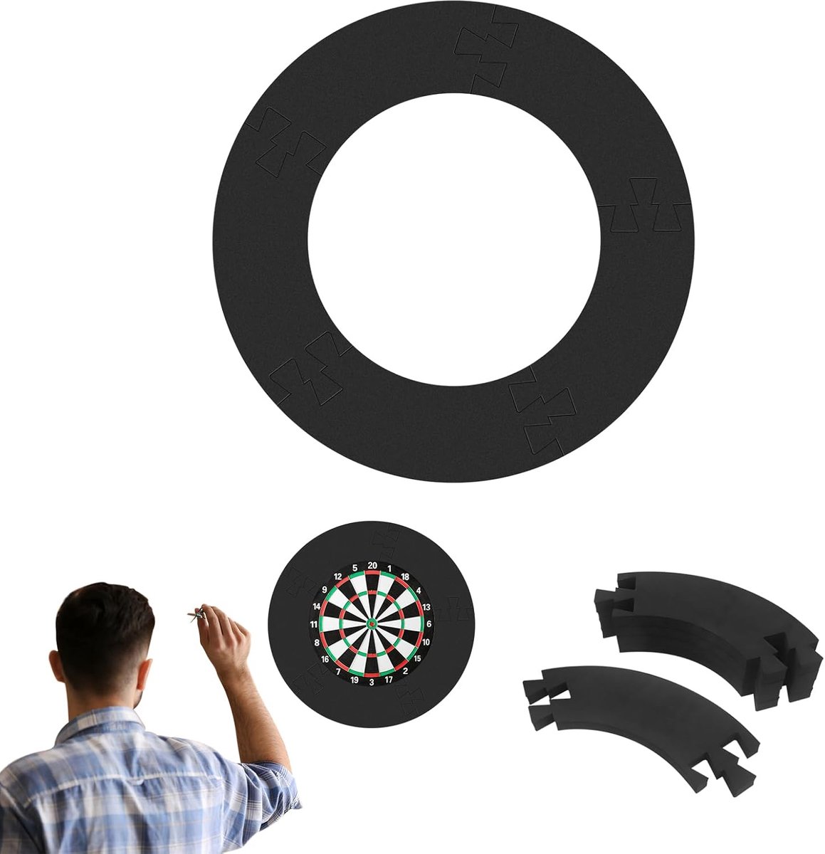 Dartbord Catchring - Makkelijk mee te nemen - Effectieve wandbescherming - Voor onderweg - ShopVlot