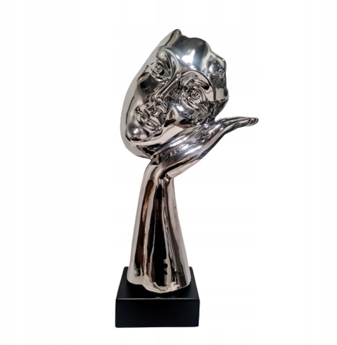 Keramiek Premium Zilver Gezichtsfiguur 35cm