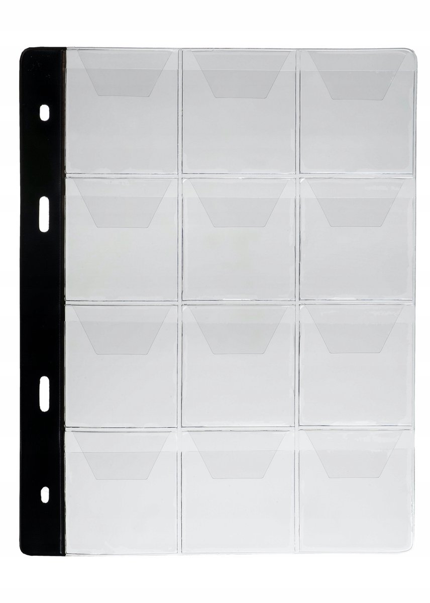 Pagina's voor muntenalbum - 12 vakken, 43mm munt diameter