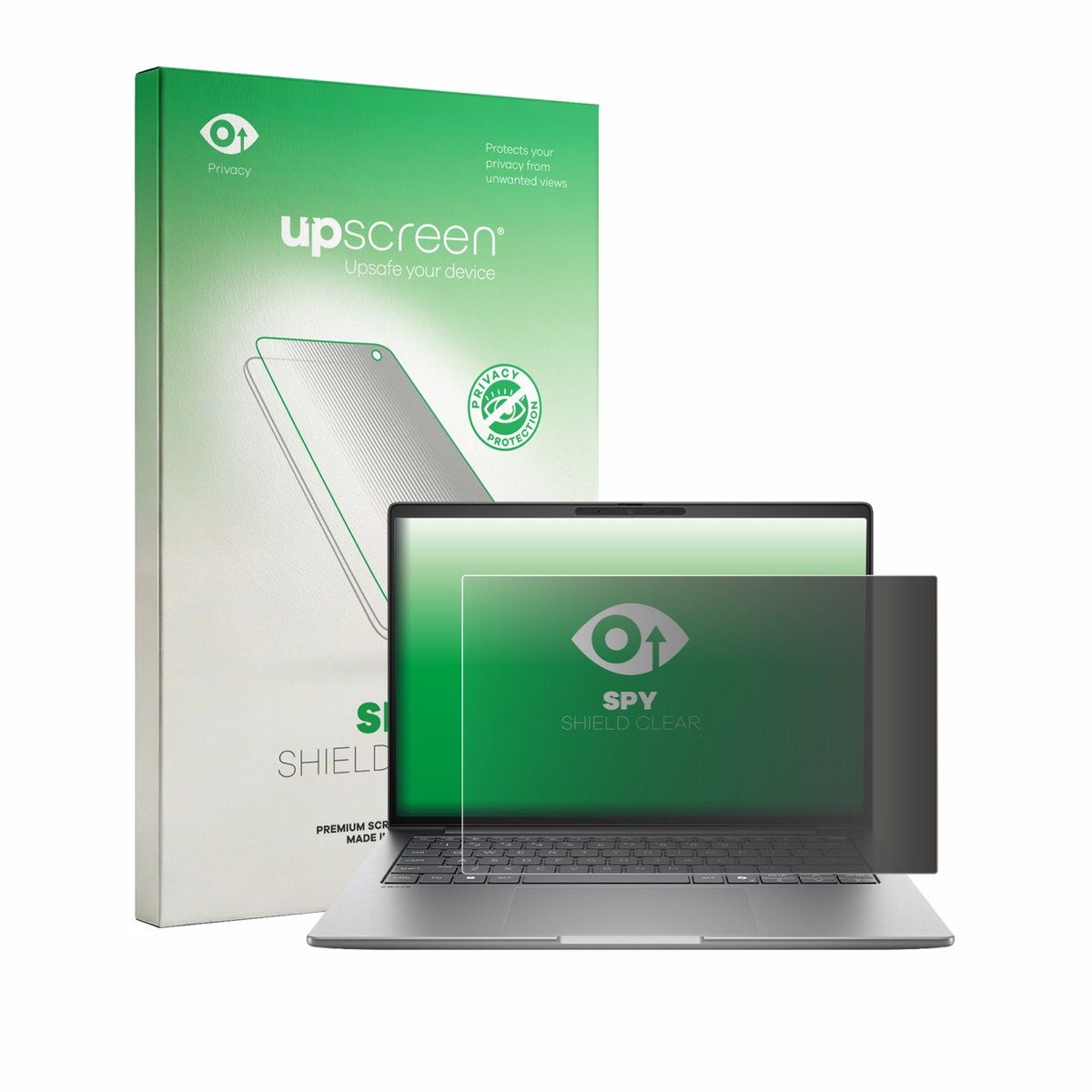 upscreen - privacy screenprotector voor HP Zbook 8 G2i 14" - Folie Beschermfolie Blauwlichtfilter