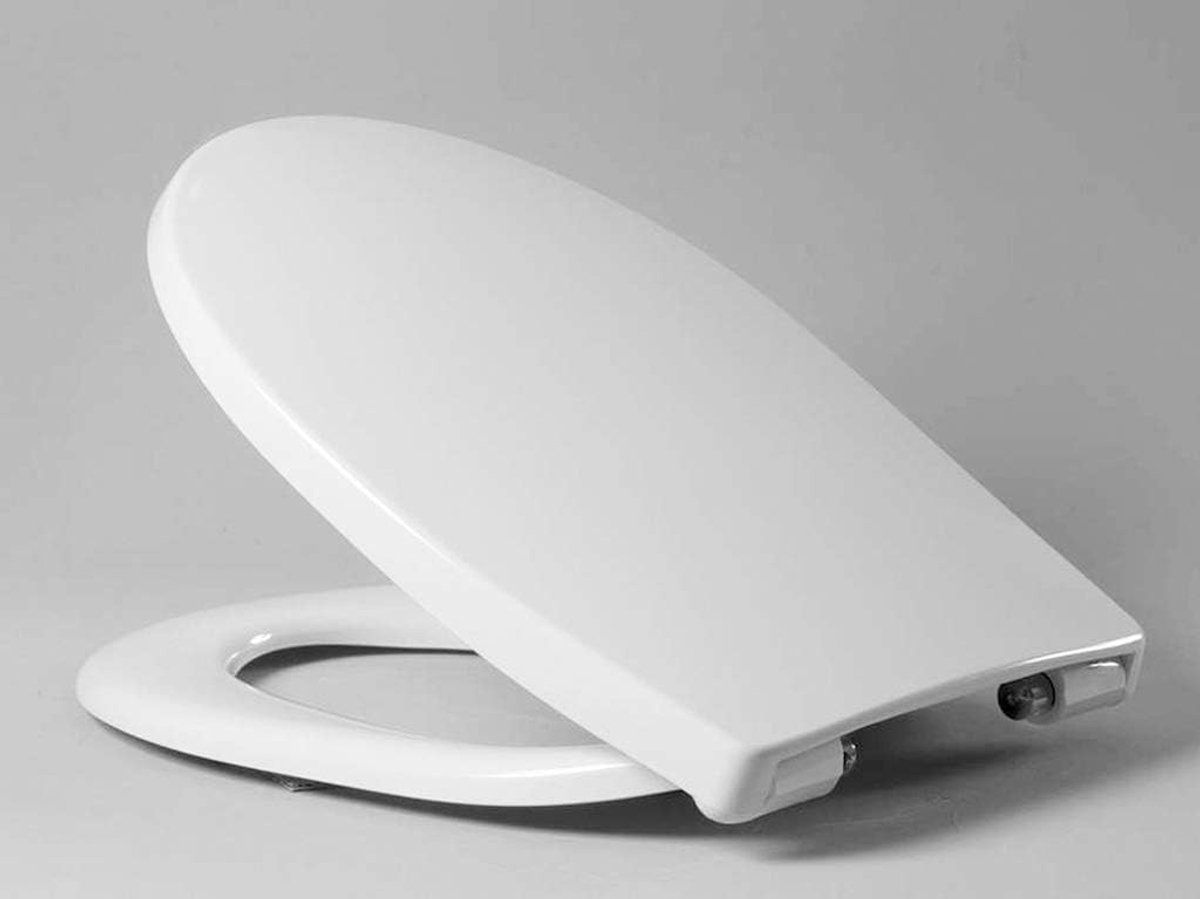 Toiletzitting met deksel - 45 x 37 cm - witte duroplast - soft-close functie - gemakkelijk te reinigen - ShopVlot