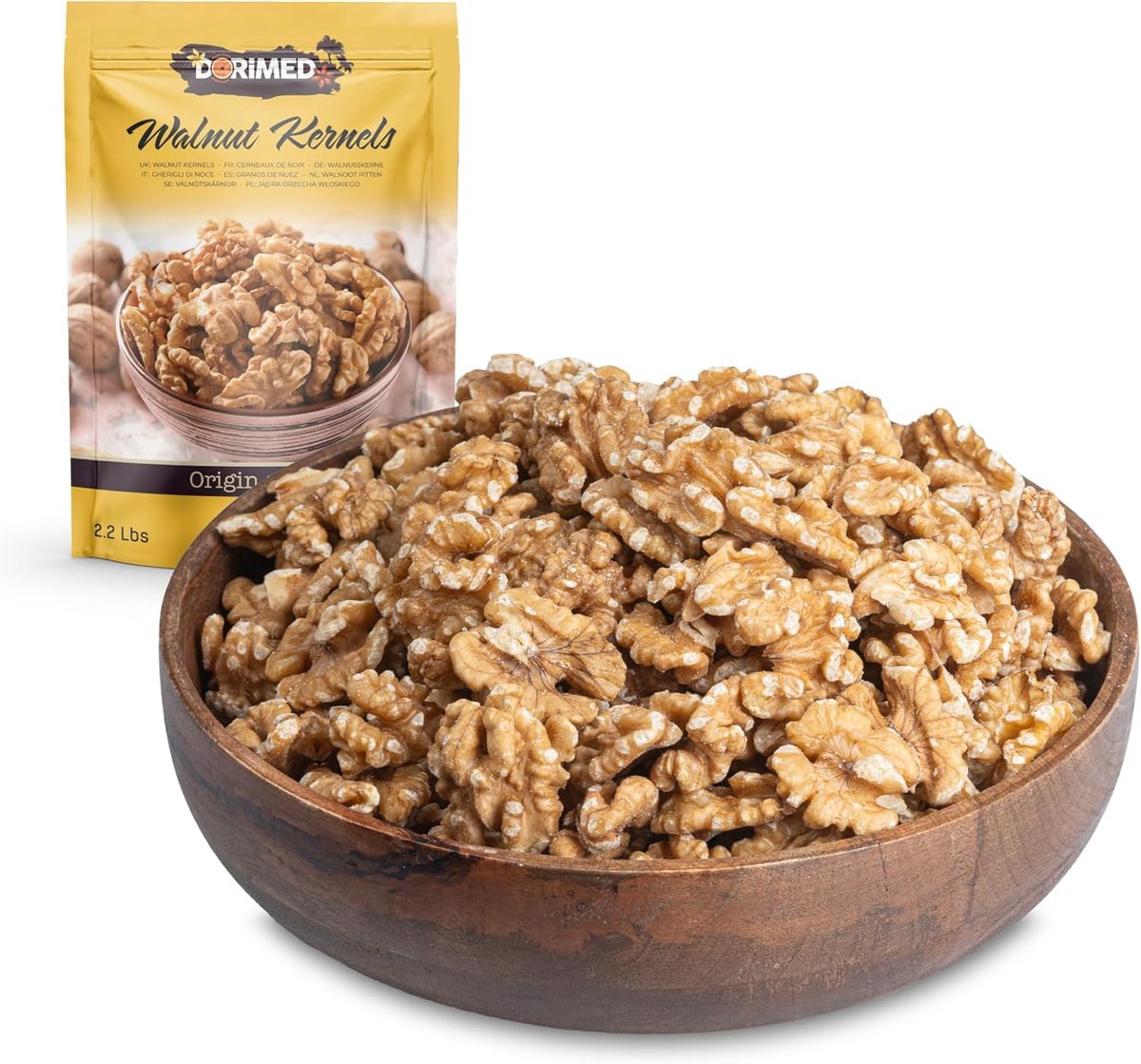 Cerneaux de noix groot - geschilde walnootpitten - hersluitbare zak - ideaal voor gezond snacken - ShopVlot